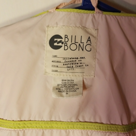 Billabong Pink Wind Breaker Jacket - Picture 4 of 4